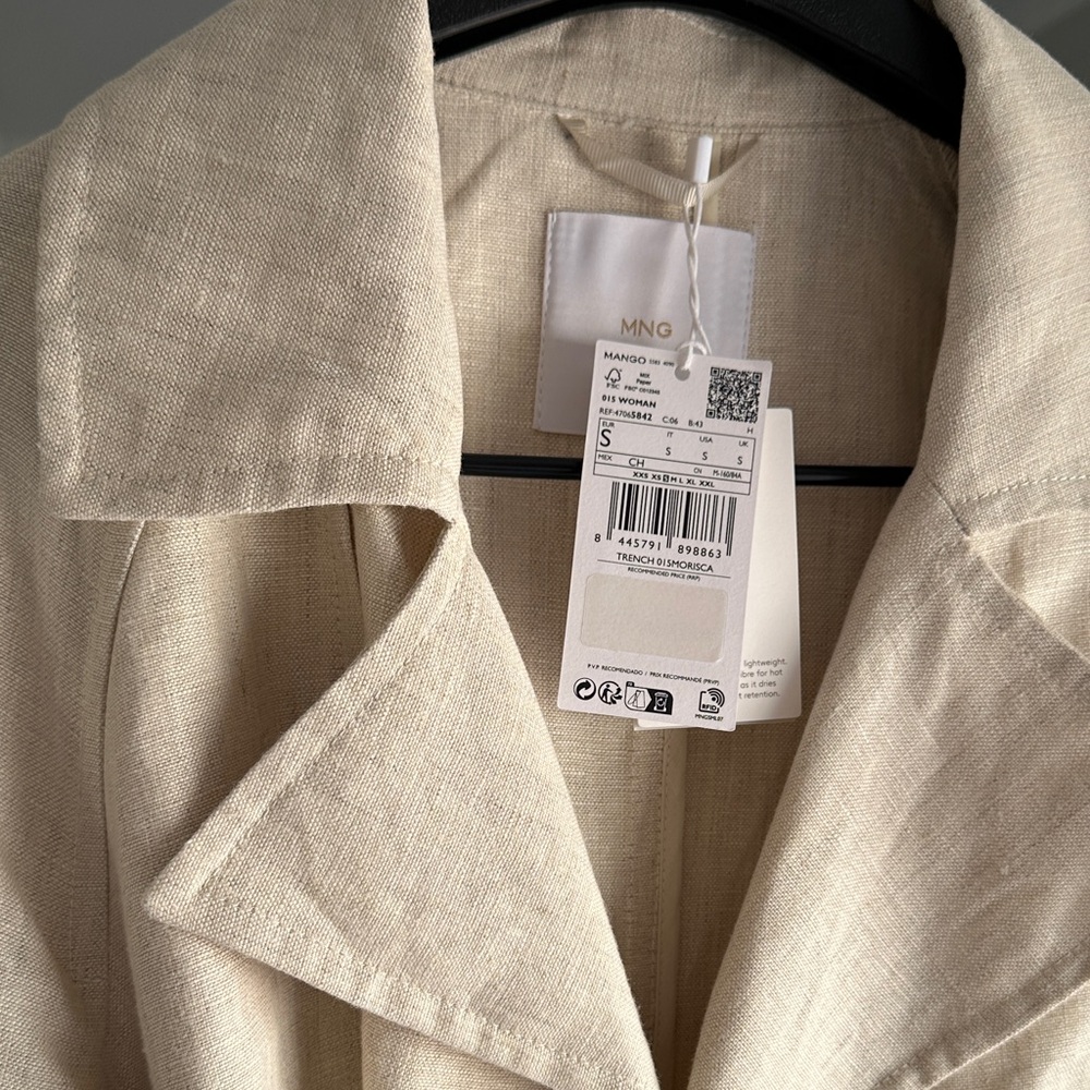 Mango Women's Tan Trench Coat